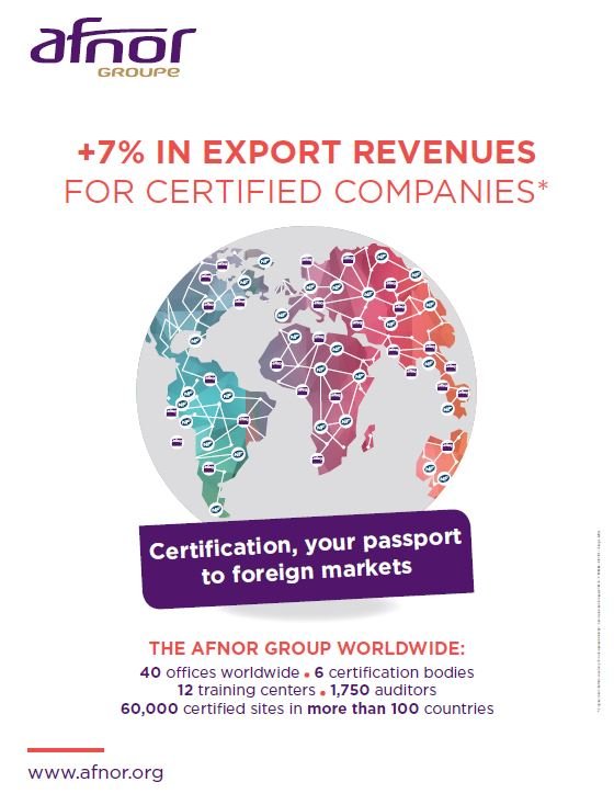 +7% IN EXPORT REVENUES FOR CERTIFIED COMPANIES