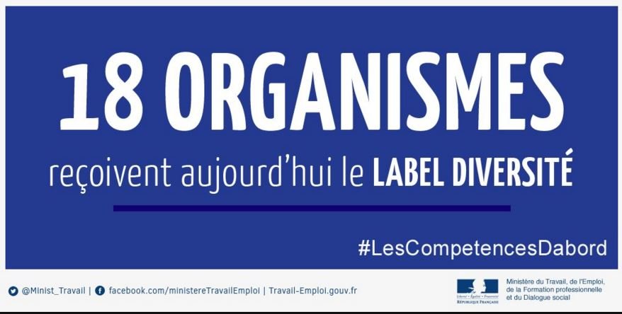 Bannière sur la remise du 18 labels Diversité le 18 avril 2016